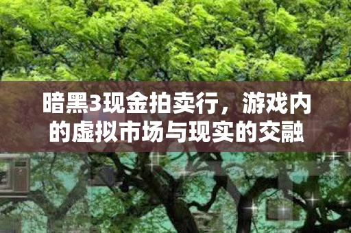 游戏内的虚拟市场与现实的交融图片