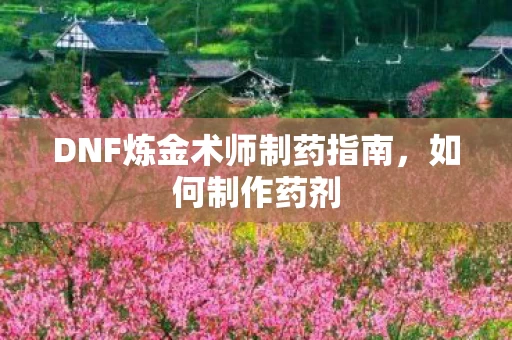 DNF炼金术师制药指南图片
