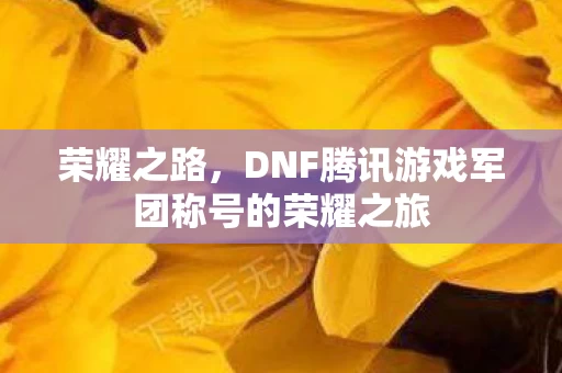 DNF腾讯游戏军团称号的荣耀之旅图片