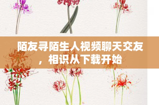陌友寻陌生人视频聊天交友图片