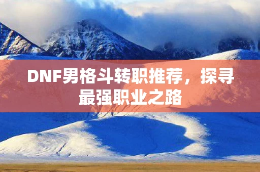 DNF男格斗转职推荐图片