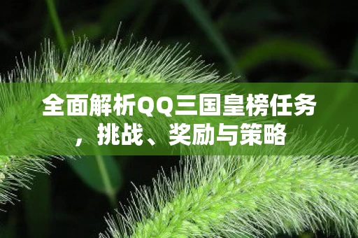 全面解析QQ三国皇榜任务图片