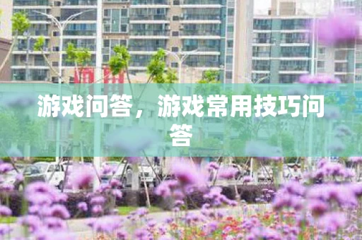 游戏常用技巧问答图片