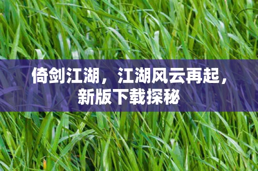 江湖风云再起图片