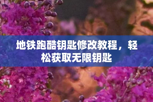地铁跑酷钥匙修改教程图片