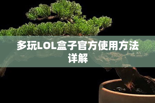 多玩LOL盒子官方使用方法详解图片