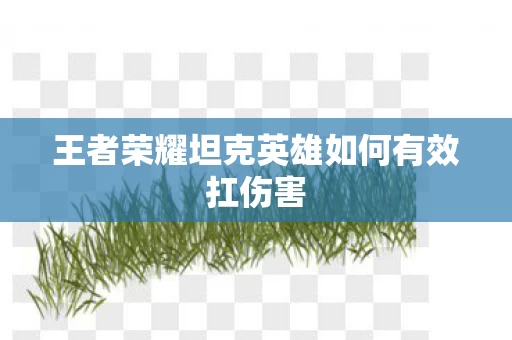 王者荣耀坦克英雄如何有效扛伤害图片