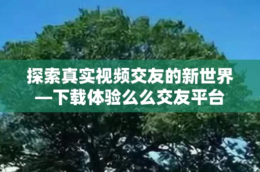 探索真实视频交友的新世界图片