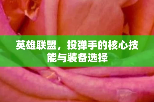 投弹手的核心技能与装备选择图片