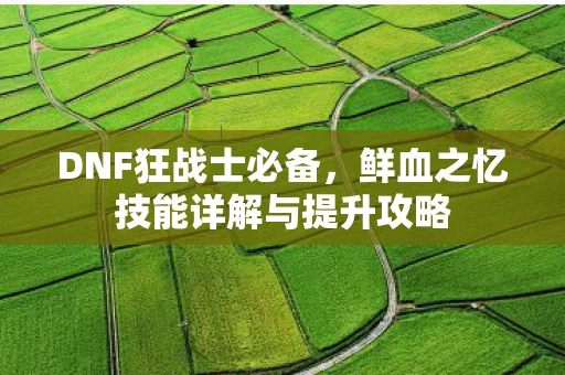 鲜血之忆技能详解与提升攻略图片