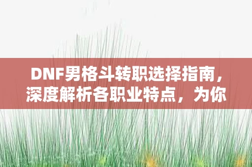 DNF男格斗转职选择指南图片