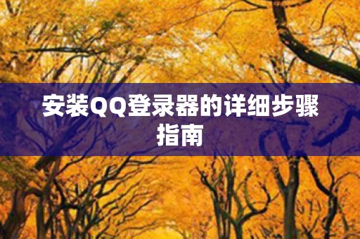安装QQ登录器的详细步骤指南图片