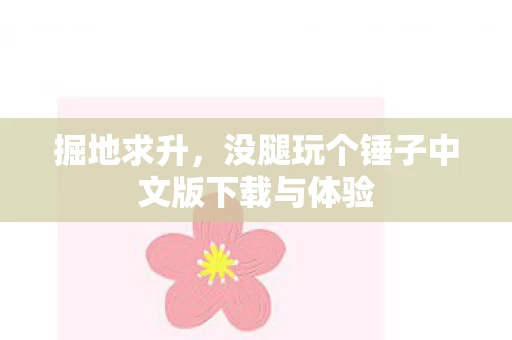 没腿玩个锤子中文版下载与体验图片