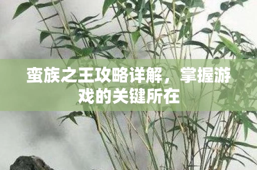 掌握游戏的关键所在图片