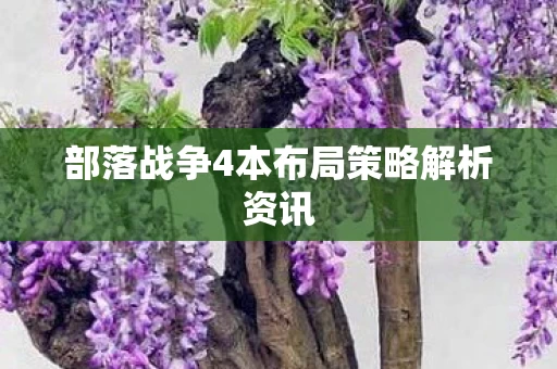 部落战争4本布局策略解析资讯图片