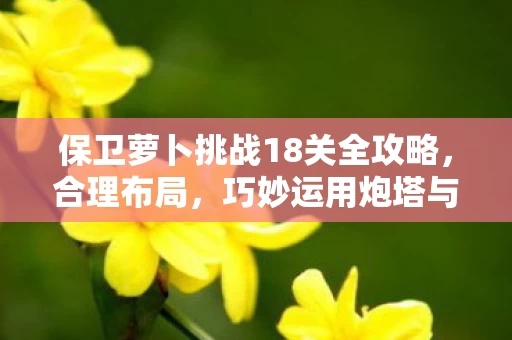保卫萝卜挑战18关全攻略,合理布局,巧妙运用炮塔与道具 保卫萝卜挑战18关全攻略,合理布局,巧妙运用炮塔与道具