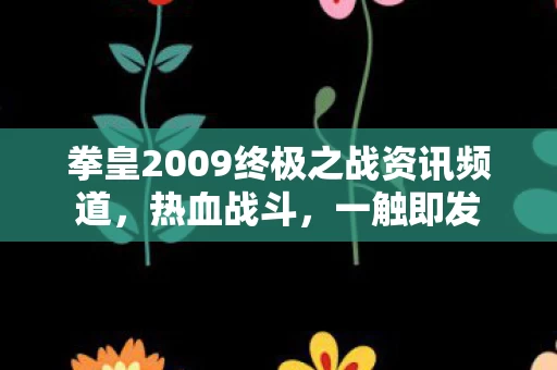 拳皇2009终极之战资讯频道图片