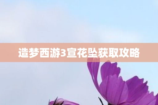 造梦西游3宣花坠获取攻略图片
