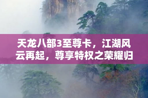 尊享特权之荣耀归来图片