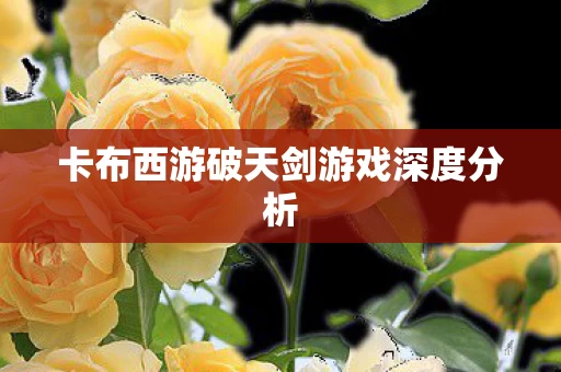 卡布西游破天剑游戏深度分析图片
