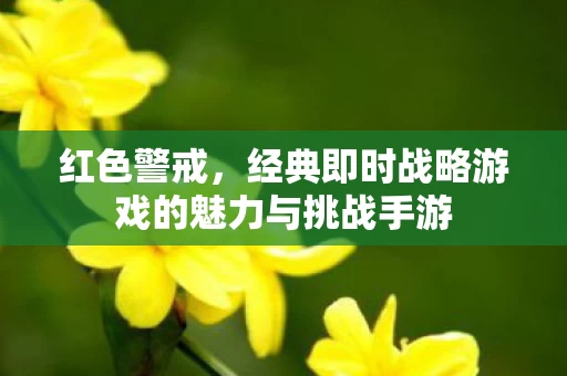 经典即时战略游戏的魅力与挑战手游图片