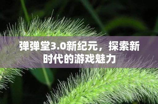 探索新时代的游戏魅力图片