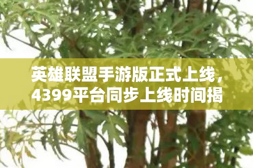 4399平台同步上线时间揭晓图片