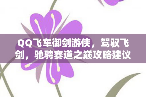 驰骋赛道之巅攻略建议图片