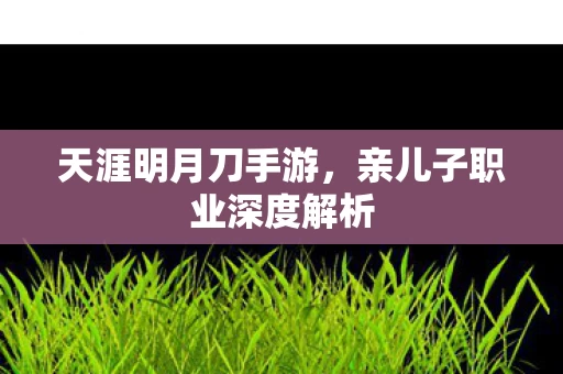 亲儿子职业深度解析图片