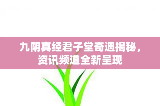 九阴真经君子堂奇遇揭秘图片