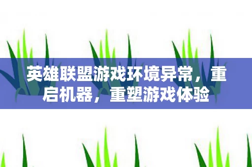 英雄联盟游戏环境异常图片