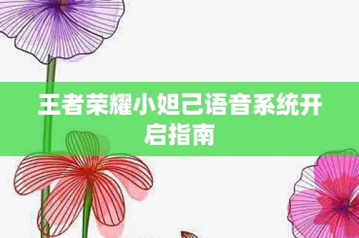 王者荣耀小妲己语音系统开启指南图片