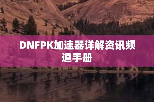DNFPK加速器详解资讯频道手册图片