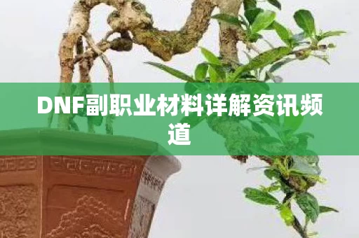 DNF副职业材料详解资讯频道图片