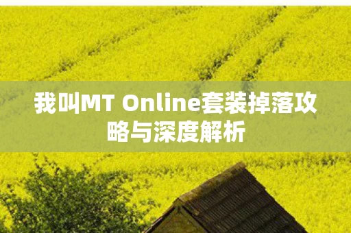 我叫MT Online套装掉落攻略与深度解析图片