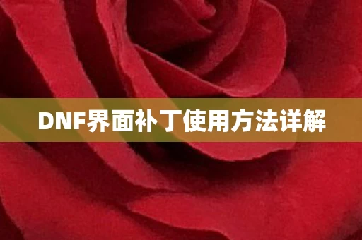 DNF界面补丁使用方法详解图片