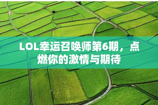 LOL幸运召唤师第6期图片