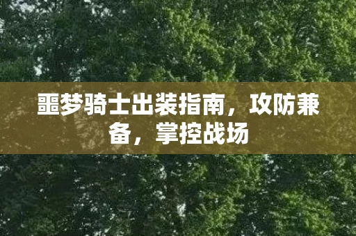 噩梦骑士出装指南图片