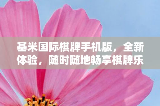 随时随地畅享棋牌乐趣图片
