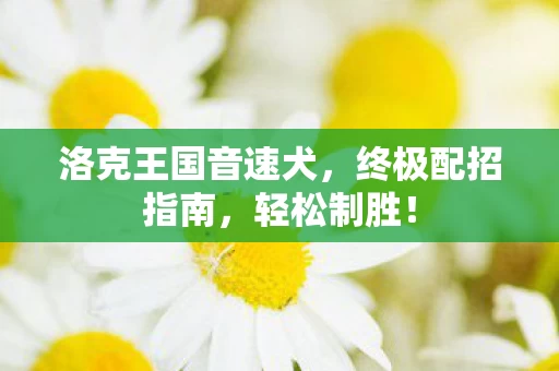 洛克王国音速犬图片