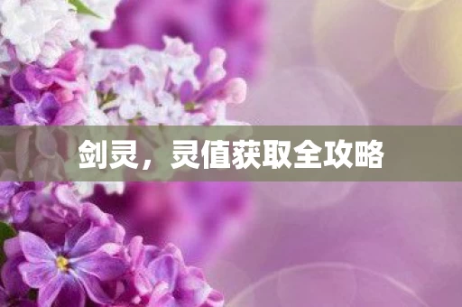 灵值获取全攻略图片