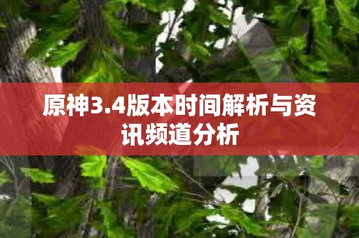 4版本时间解析与资讯频道分析图片