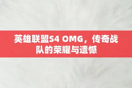英雄联盟S4 OMG图片