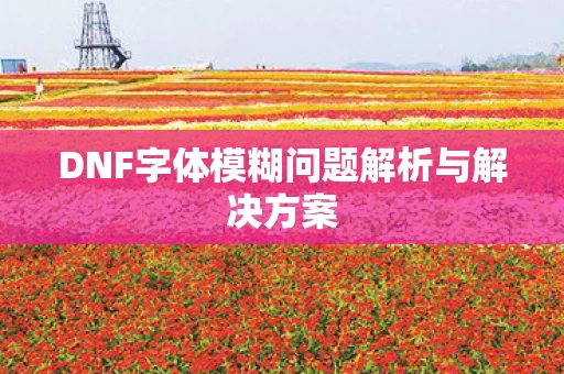 DNF字体模糊问题解析与解决方案图片