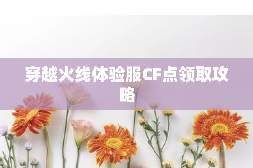 穿越火线体验服CF点领取攻略图片