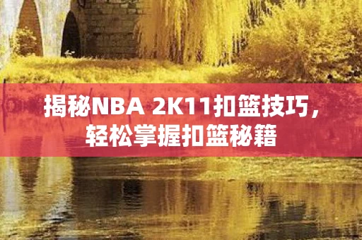 揭秘NBA 2K11扣篮技巧图片