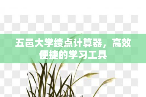 五邑大学绩点计算器图片