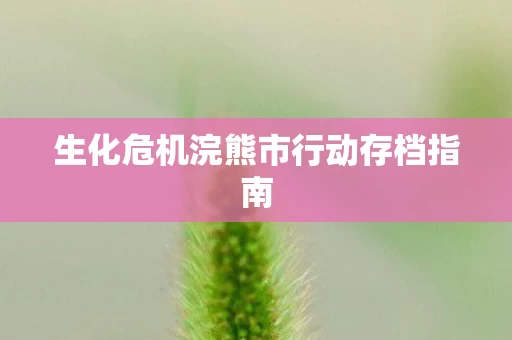 生化危机浣熊市行动存档指南图片