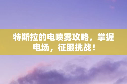 特斯拉的电喷雾攻略图片