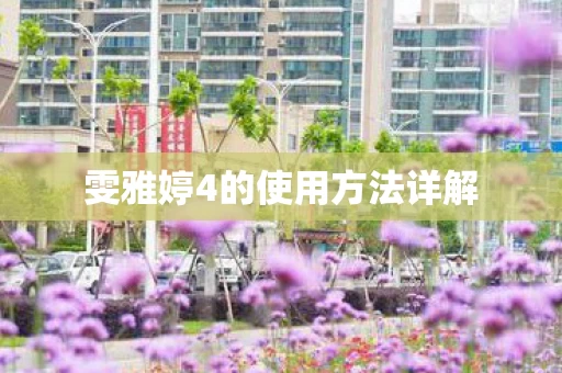 雯雅婷4的使用方法详解图片